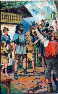 The tribute of confederates to William Tell. by Unknown artist