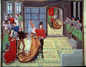 The wedding of Renaud and Clarisse, in the background on the wedding night