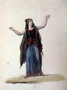 The witch Medea after the cycle of Argonauts. 19th century drawing by Unknown artist