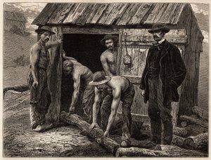 The woodworkers of the Montchanin mine