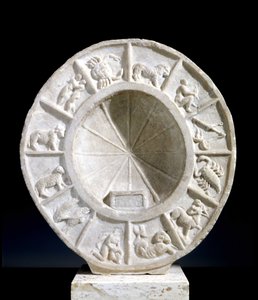 The zodiacal signs depicted on a solar meridian of the 15th century by Unknown artist