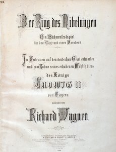 Title Page of Musical Score of Der Ring des Nibelungen by Wagner