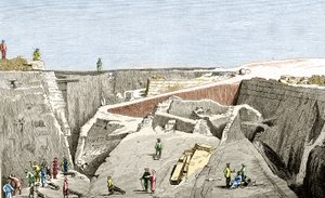 Troy excavations led by Heinrich Schliemann, 19th century