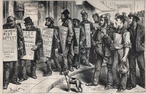 USA: protest on behalf of the League against drinking abuse 1875 by Unknown artist