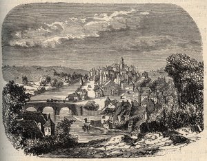 Uzerche - Correze - France - Engraving in 