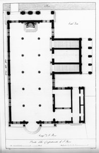 Venice. School of San Rocco, founded in 1478. Plan.