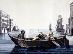 Venice, in the morning. 19th century engraving