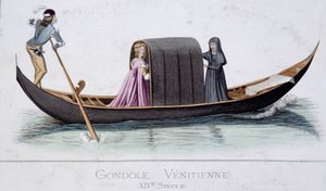 Venetian gondola of the 14th century