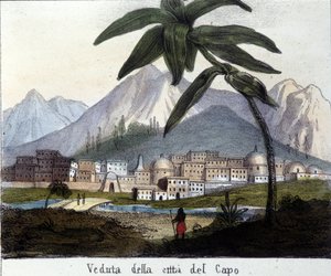 View of Cape Town during British Control, South Africa. 1820