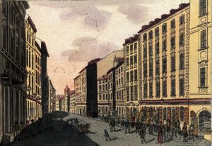 View of Kohlmarkt Street in Vienna, Austria by Unknown artist