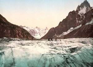 View of Mont Blanc: La Mer de Glace. Photochrome c. 1890 by Unknown artist