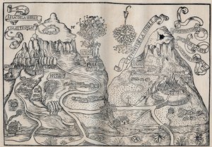 View of Mount Sibille (Paradise of Queen Sybille) - Antoine de La Sale by Unknown artist