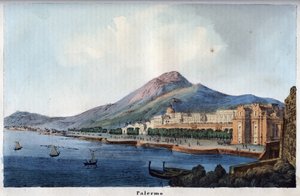 View of Palermo in the 19th century - engraving from 
