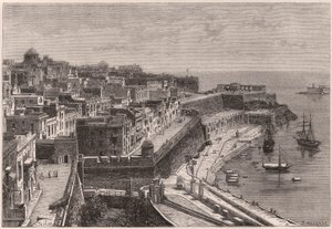 View of Valletta and its port in the 19th century by Unknown