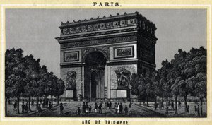 View of the Arc de Triomphe in Paris