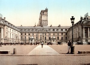 View of the City Hall in Dijon. Photochrome, c. 1890 by Unknown artist