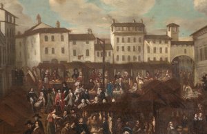 View of the Grand Market Verziere in Milan by Unknown Artist
