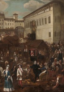 View of the Grand Market Verziere in Milan by Unknown Artist