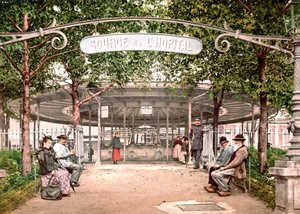 View of the Hospital of Vichy: Source of the Hospital. Photochrome ca. 1890