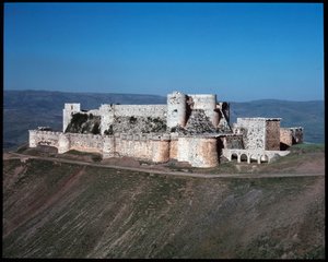 View of the Krak of the Knights, Crusader Castle, c.1100 by Unknown artist
