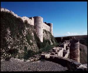 View of the Krak of the Knights, Crusader castle, c.1100 by Unknown artist