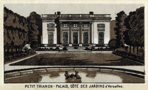 View of the Petit Trianon in the gardens of Versailles