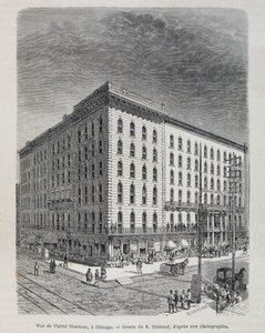 View of the Sherman Hotel in Chicago - in 
