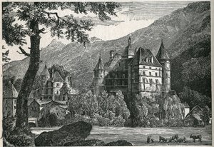 View of the castle of Vizille in Isere.