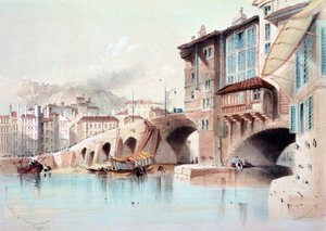 View of the City of Lyon and the Pont de Charge