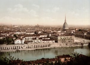 View of the city of Turin (Torino) in Italy in 1890 by Unknown artist
