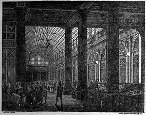 View of the gallery of Orleans at the Palais Royal de Paris in 1835 by Unknown artist