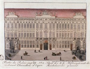 View of the part of the Imperial Palace named the Chancery of Empire in Vienna by Unknown artist