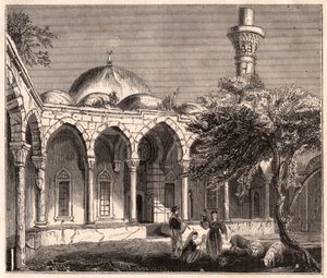 View of the ruins of a mosque in Payas (or Bayas) in Syria, near Aleppo