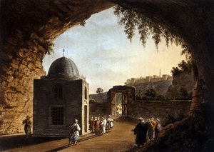 View of the Tomb of the Prophet Jeremiah in Jerusalem