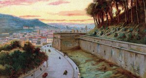 View of the walls of Viale Vaticano, Vatican City State and Rome, Italy (1930s) by Unknown Artist