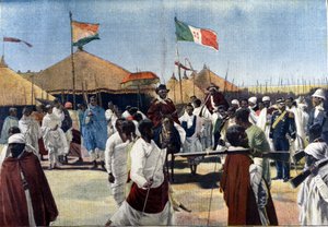 Visit of Menelik II, King of Ethiopia, to the President of the Italian Plenipotentiary Ciccodicola
