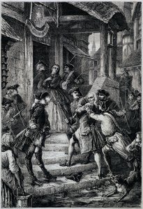 Voltaire (1694 - 1778) arrested in Frankfurt in 1753 by order of Frederick II - in Histoire de France from the most remote times until 1789 by M. Guizot by Unknown artist