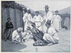 Way of fetching a horse in Korea by Unknown artist