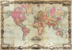 World Map in Mercator Projection