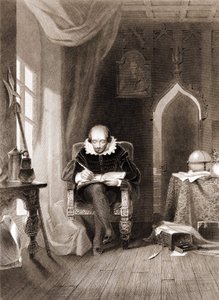 William Shakespeare in his office by Unknown artist