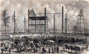 Works of the Mars Field in Paris at the end of April 1866 - engraving of 1867