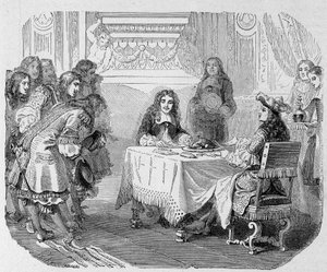 You see me, gentlemen, said the king, is busy eating Moliere: Louis XIV and Moliere at the table - in “Paris through the centuries”
