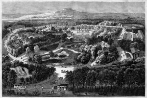 General View of the Garden of Acclimatization to the Bois de Boulogne Offered and Inaugurated by Napoleon III in 1860, Combining Nature, Lush Flora and Exotic Animals, in L