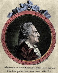 Portrait of Giovanni Giacomo Casanova (1725-1798), Italian adventurer and writer. Portrait by Johann Berka from Icosameron or History of Edward and Elizabeth who spend eighty-one years with the Megamicres, native inhabitants of the Protocosm in the inter by Unknown artist