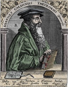 Portrait of Jean Calvin (1509-1564), French religious reformer and writer.