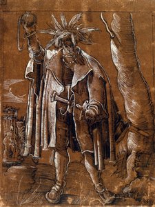 Representation of a Sorcerer Holding a Magic Ball