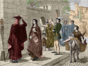 The first meeting of Laure (Laura de Noves)