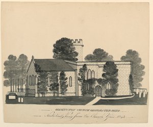 Oddington Church Yard, Gloucestershire, North East View by Unknown, English
