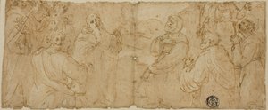 Franciscan Saints in Adoration by Unknown Florentine