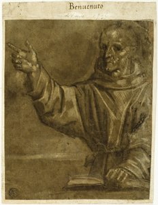 Saint Bernardino of Siena Preaching from an Open Book
